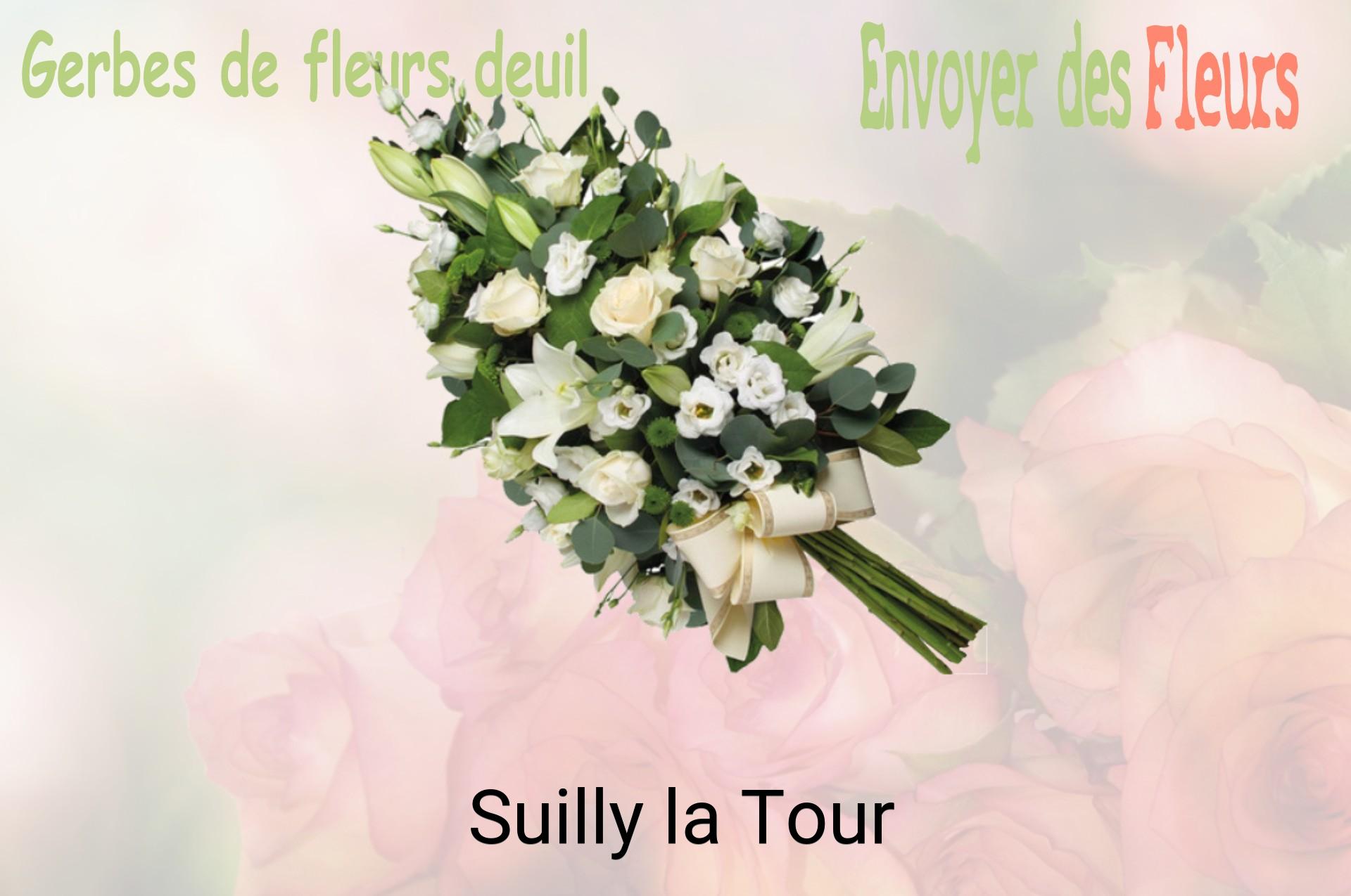 Gerbe de fleurs de deuil livrée à Suilly-la-Tour